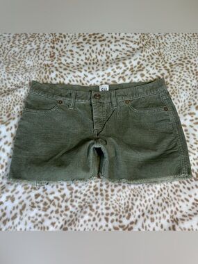 GAP Olive Corduroy Cutoff Women's Shorts
